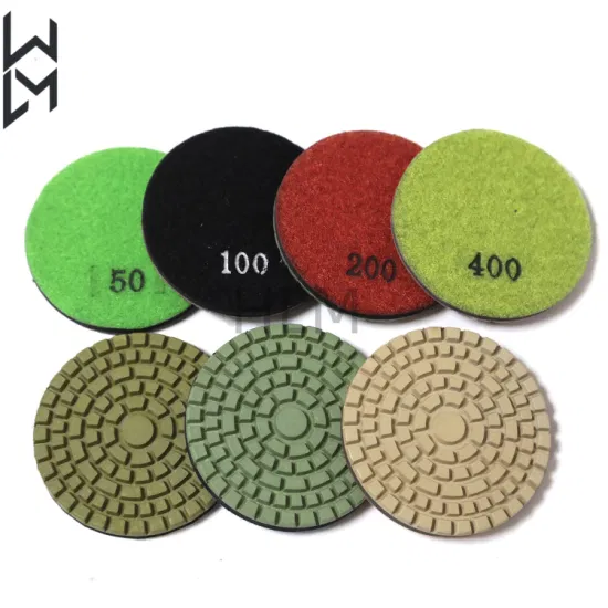 Resin Bonding Grinding Pads with Velcro Backing for Fine Concrete Polishing